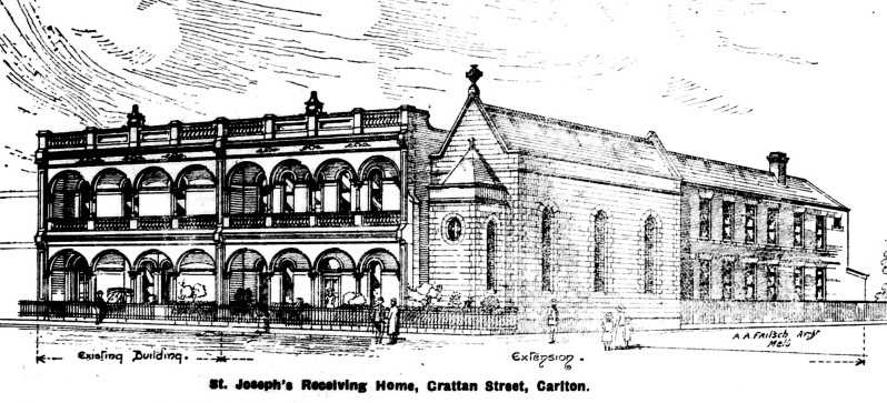 Architect's drawing of St Joseph's Receiving Home